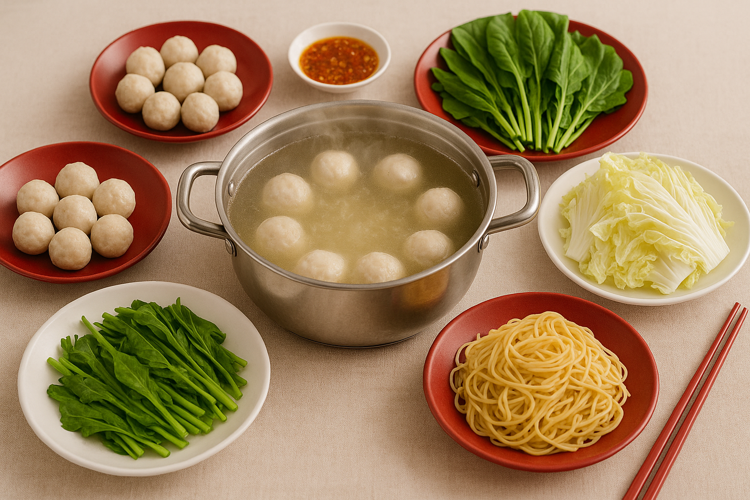 Khay đồ viên trên nền sáng