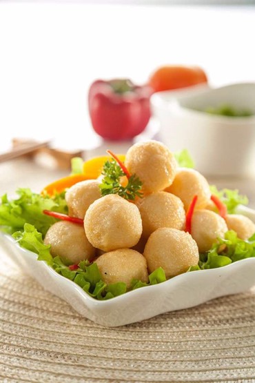 Thành phẩm cá viên chiên giòn rụm