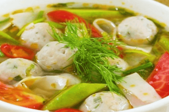 Cá viên nấu canh